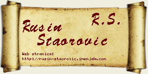Rusin Staorović vizit kartica